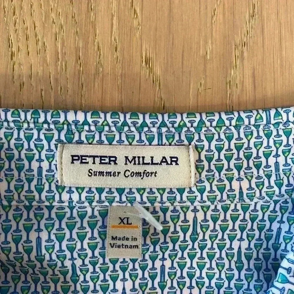 Peter Millar Summer Comfort The Mans Manhattan Performance Jersey Golf Polo XL - Picture 3 of 6